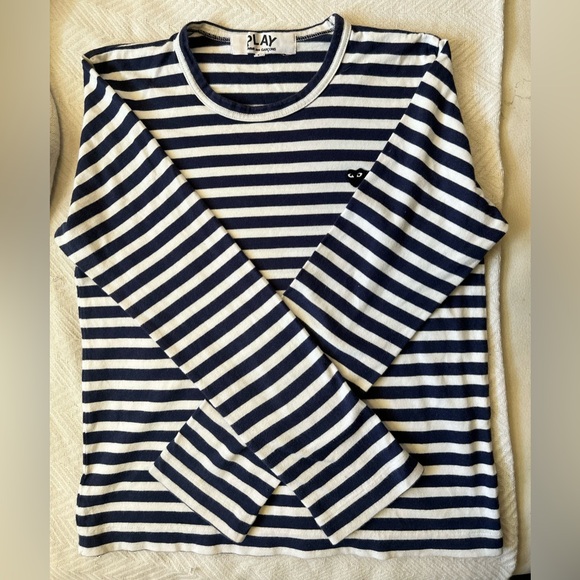 UNISEX striped Comme des Garçons Long sleeved top - Picture 2 of 3